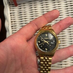 Timex Gold and Black Starry Watch